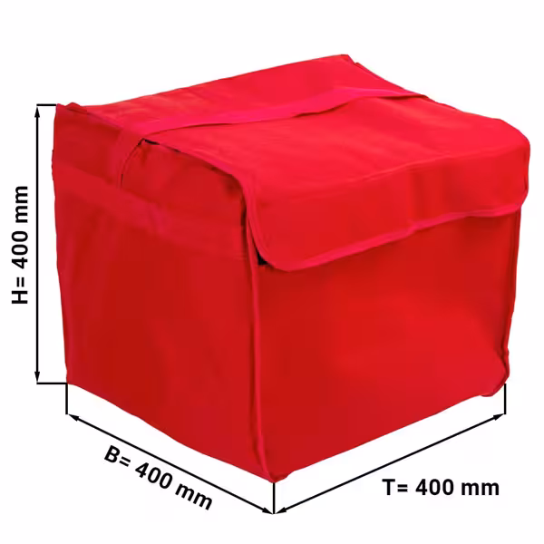 (5 pcs) Pizza Bag / Insulated Bag - each 8 pizza boxes 370x370mm - Red