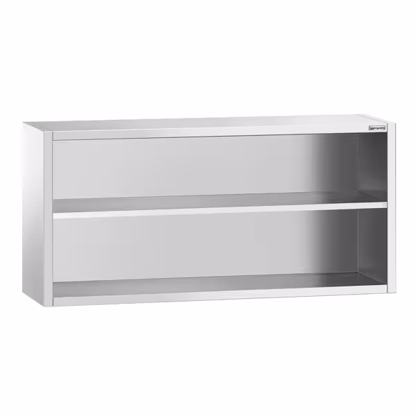 Commercial Stainless Steel Wall Cupboard PREMIUM - 1800x400x800mm - Open Front (no doors)