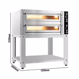 Elektrikli pizza fırını - 9+9x 30 cm  - manuel- alt stand dahil