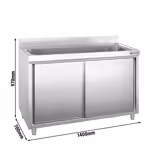 Μονάδα νεροχύτη κατσαρόλας PREMIUM - 1400x700mm - με 1 μπολ