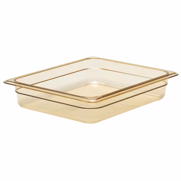 (6 stuks) CAMBRO | H-PAN™ - Hittebestendige Gastronormbak 1/2 - Amber - Hoogte: 65mm