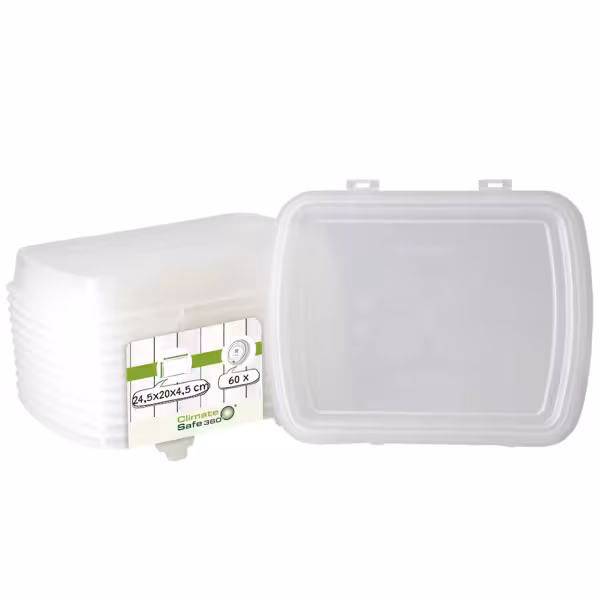 (60 pz) Coperchio riutilizzabile in PP - 245x200mm - Trasparente - compatibile con Vaschetta 245x200mm