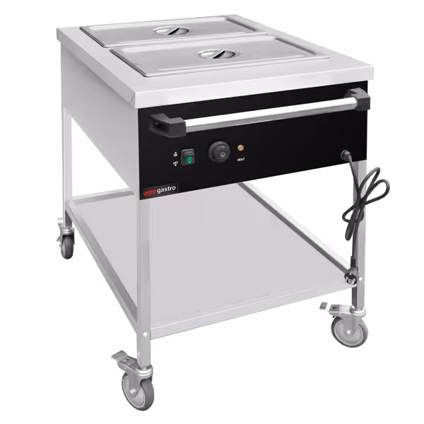 Bain-Marie Thermowagen - 1,95 kW - 2x GN 1/1 - Beckentemperatur gemeinsam regelbar