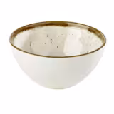 (6 pz) Ciotola | STONE ART - in Melamina - 300ml - 120x120x60mm - impilabile - Bianco/Marrone