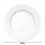 (6 pcs) SELTMANN WEIDEN | Side Plates – Flat – Ø 260 mm – White Porcelain – Meran Basic