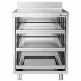 Arbeitsschrank - Edelstahl - 647x600mm - mit 3 Schubladen für Geschirrkörbe