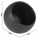 Servierset - MOON - 6-teiliges Set - 3 Melamin-Schalen à 50ml & 3 Holzlöffel - Schwarz