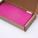 (50 Stück) Glastrinkhalme - 200mm - ø 8mm - Neon Pink - inkl. 1 Reinigungsbürste