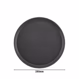 (12 pieces) CAMBRO | Camtread® Round Fibreglass Serving Tray – Ø 280 mm – Non‑Slip – Black