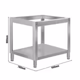 Supporto per forno pizza - 990x780x880mm - acciaio inox - compatibile con PDP44, PDP44D & PDP44TC