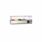 Vitrina refrigerada PREMIUM - 1,2 m x 0,4 m - para 4 contenedores GN 1/3