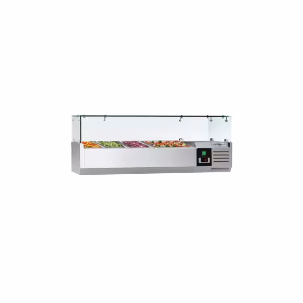 Kühlaufsatzvitrine PREMIUM - 1200x395mm - 3x GN 1/3 & 1x GN 1/2