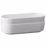 (6 szt.) Miska bufetowa owalna - CASUAL - Melamina - 1l - 265x105x65mm - Biały