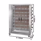 Commercial Electric Chicken Rotisserie Oven - 33.6kW - with 7 Skewers for up to 42 chickens