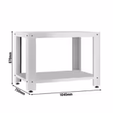 Onderstel - RVS - 1055x755x870mm - geschikt voor pizzaoven POE4430VSN - 1 plank