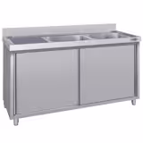 Evyeli Dolaplı Tezgah ECO - 2000x700mm - 2 evyeli