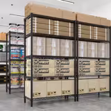 Stålhylla – 900x450 mm – 4 hyllplan – svart