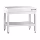 Masă inferioară din oțel inoxidabil PREMIUM - 600x600 mm - cu poliță inferioară