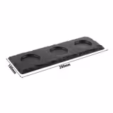 (6 unid) Tábua de ardósia - Ardósia natural - 280x100mm - com 3 cavidades Ø60mm - Preto