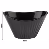 (48 kusů) Miska - MINI - Melamin - 70 ml - 95x55mm - černá