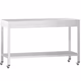 PREMIUM paslanmaz çelik çalışma masası - 1500x600mm - taban ve tekerlekler ile