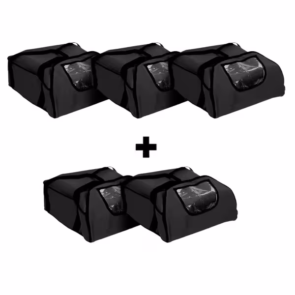 (5 pcs) Pizza Bag / Insulated Bag - each 5 pizza boxes 430x430mm - Black