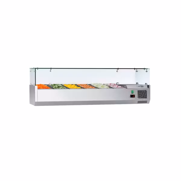 Kühlaufsatzvitrine ECO - 1400x335mm - 6x GN 1/4