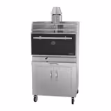 Charcoal - Holzkohlegrillofen - 920mm - mit Rostablage & Unterbau - Schwarz