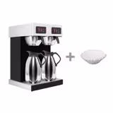 Máquina de café com filtro - 2x 2 litros - 3,8kW - incl. 2x jarro de vácuo