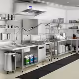 Zulauftisch - 1200mm - Anbau links - mit 1 Becken - für die DS430 Serie