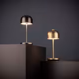 Lámpara de mesa LED - recargable - inalámbrica - JOSEF MINI - regulable en 3 niveles - 3 temperaturas de color - IP54 - autonomía 8–33h - Ø 80mm - Champán