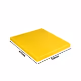 Planche à découper antidérapante - 250x400mm - Épaisseur: 20mm - Conforme HACCP - PEHD 500 - Jaune