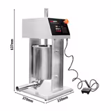 Elektrische worstvuller & Churro machine - 10 liter - 90 Watt - Roestvrij staal - incl. 4 worstvullers & 3 churro-opzetstukken