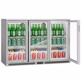 Frigo Bar - 1350mm - 320 litri - con 3 ante battenti in vetro - grigio