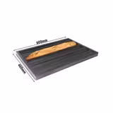 Baguetteblech - Aluminium - EN 600x400 - Schwarz - mit 5 Mulden