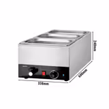 Elektrische bain-marie - 1,2 kW - GN 1/1 met 150mm hoogte - met aftapkraan