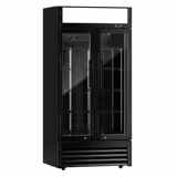 Commercial Beverage Display Fridge - 880 L - 2 Glass Doors & Advertising Display