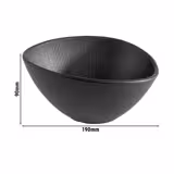 (6 stuks) Schaal - NERO - Melamine - 0,5L - 190x165mm - Diepte:90mm - stapelbaar - Zwart