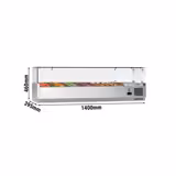 Vetrina Refrigerata Porta Ingredienti / Vetrina Gastronorm ECO - 1400x395mm - 6x GN 1/3 - vetri dritti