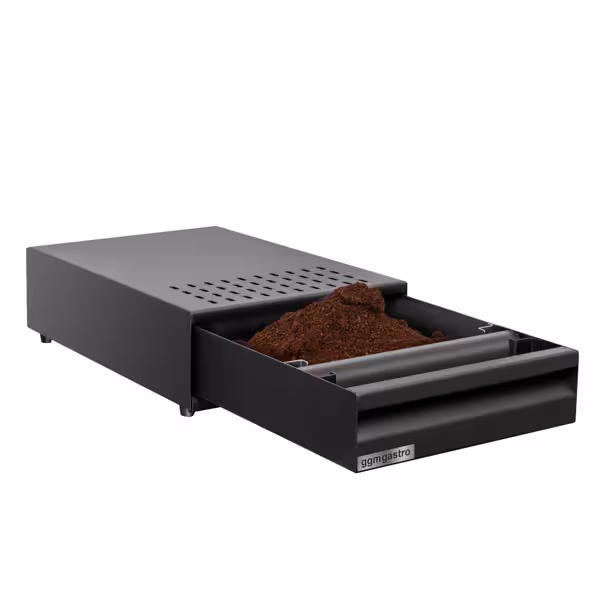 Koffie uitkloplade - enkele lade - 255x380x105mm - met klopstang - zwart