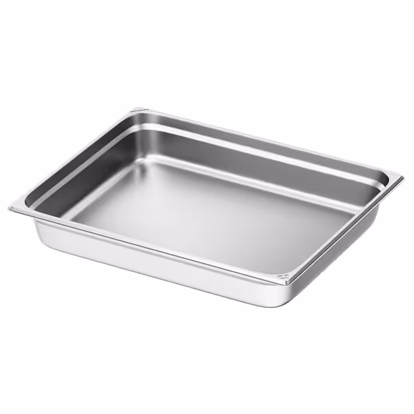 Bacinella GN in acciaio inox GN 2/1 - Altezza: 100mm