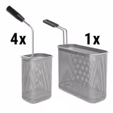 1x 1/3 & 4x 1/6 Panier à nouilles - 250x105x200mm & 145x105x200mm - Inox - compatible avec ENB663P & ENB669P