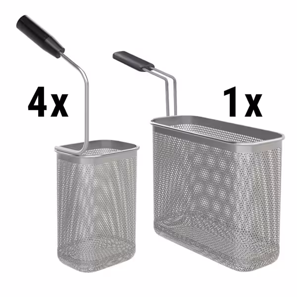 Pastamand-set - 1x GN 1/3 & 4x GN 1/6 - passend voor ENB663P & ENB669P - RVS