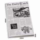 (500 Stück) Fettdichtes Einschlagpapier - SNACKHOLDER - 420x250mm - mit Zeitungsmotiv
