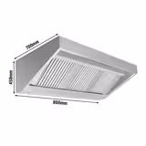 Wandhaube - 1800mm - mit Filter & Lampe
