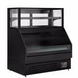 Comptoir vitrine réfrigérée HELSINKI - 1200x800mm - 199L - 4 étagères - +2/+8°C - Portes coulissantes vitrées