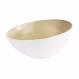 (6 unid) Saladeira - FRIDA - melamina - 2,6L - redonda - Ø 285mm - Profundidade: 140mm - Branco | Bege