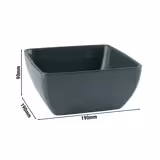 (6 db) Tál - PURE - melamin - 1,5 l - szögletes - 190x190 mm - halmozható, mosogatógépben mosható - zöld