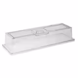 (6 pz) Coperchio per vassoio - per Contenitore GN - GN 2/4 - Policarbonato - 530x162mm - Altezza: 105mm - trasparente, antiurto, lavabile in lavastoviglie, impilabile