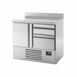 Commercial Refrigerated Worktable Premium PLUS - 980x700 - 1 Door - 2 Drawers - Upstand